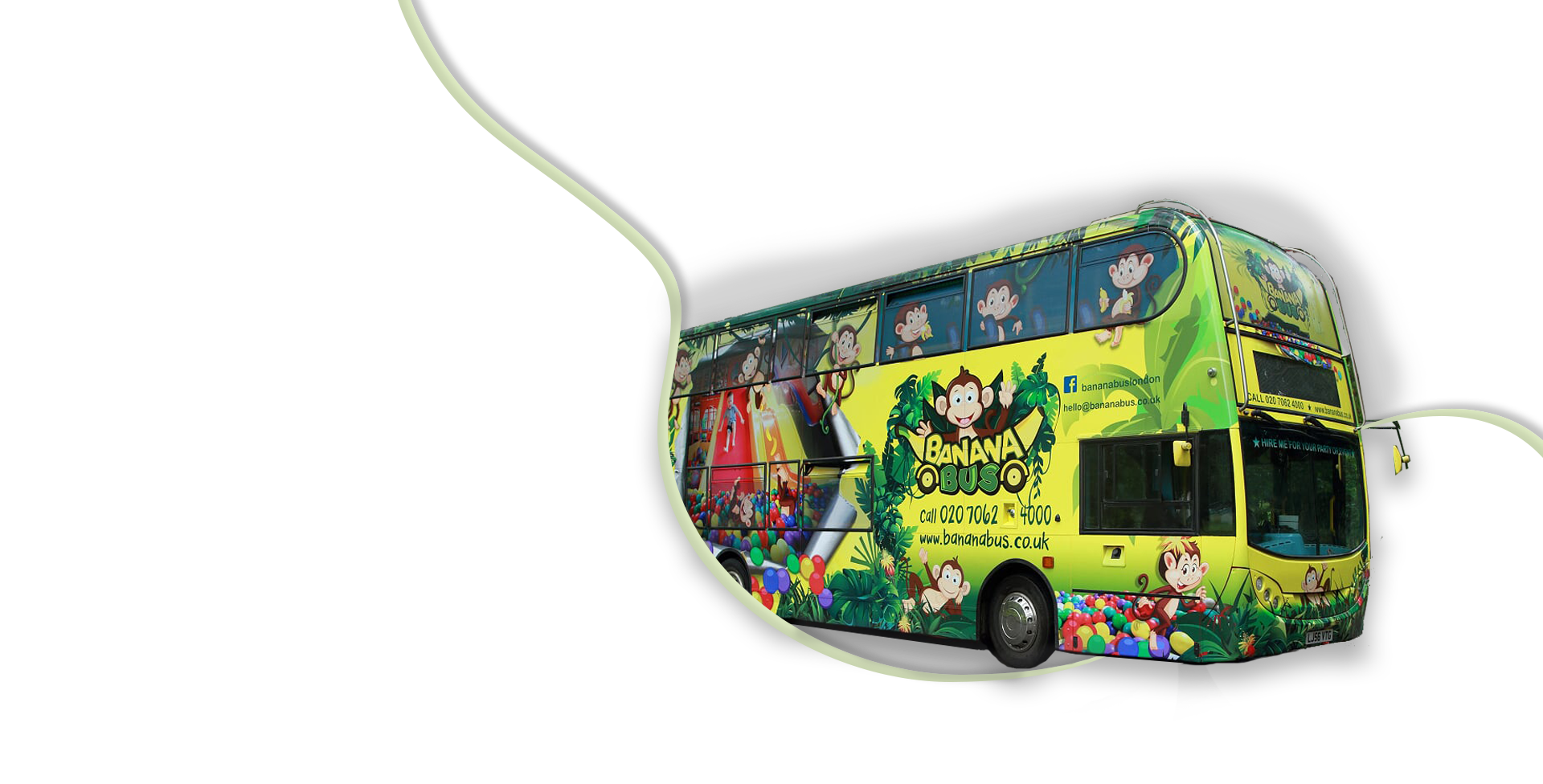 Monkey Themed Childrens Party Bus London